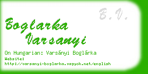 boglarka varsanyi business card